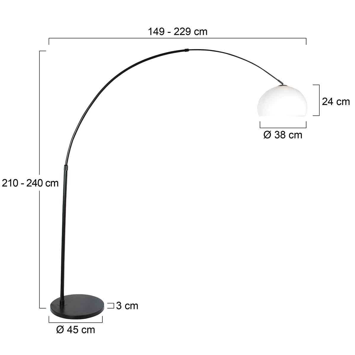 Steinhauer&nbsp;Stehleuchte / Bogenleuchte Sparkled Light &nbsp;9831ZW