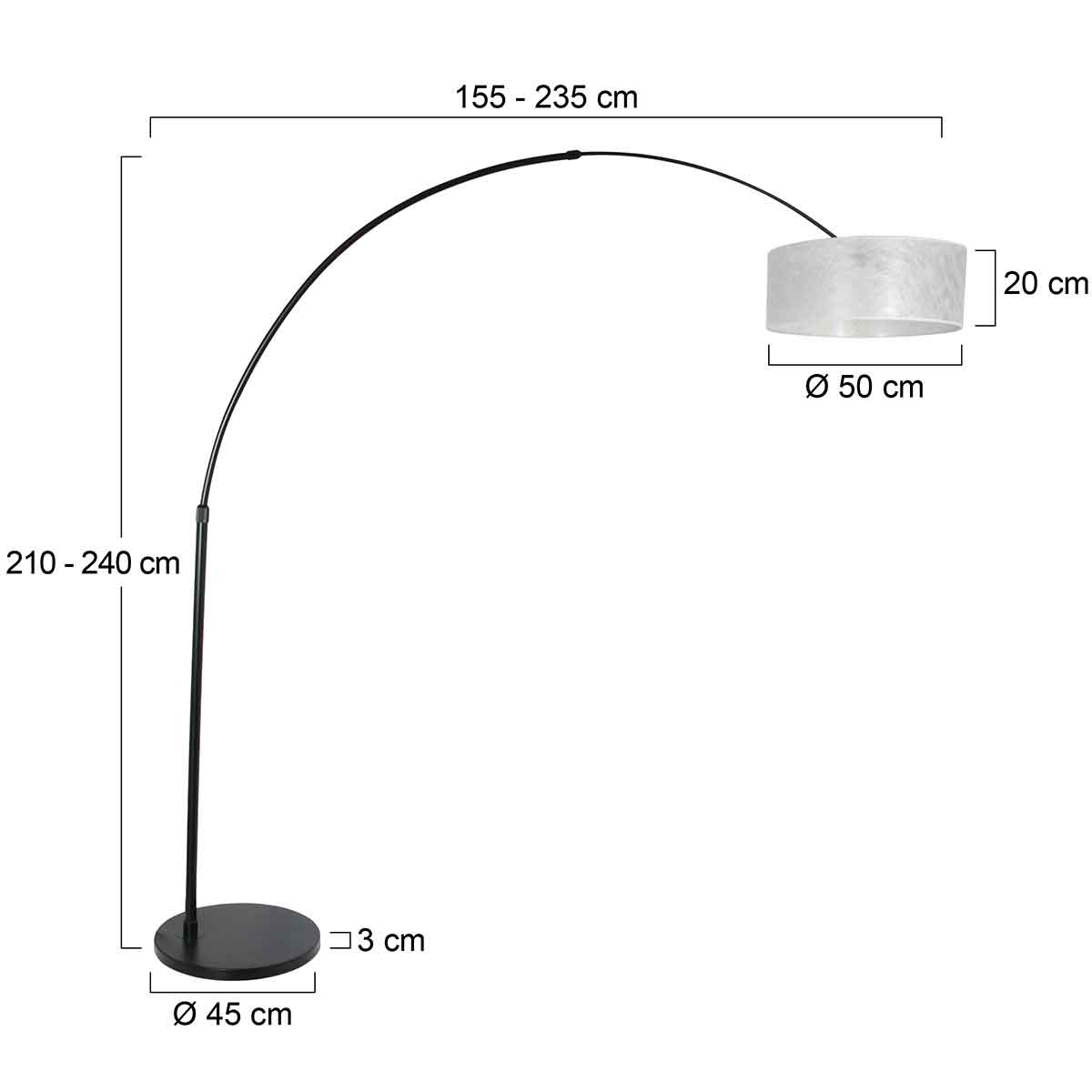 Steinhauer&nbsp;Stehleuchte / Bogenleuchte Sparkled Light &nbsp;9833ZW