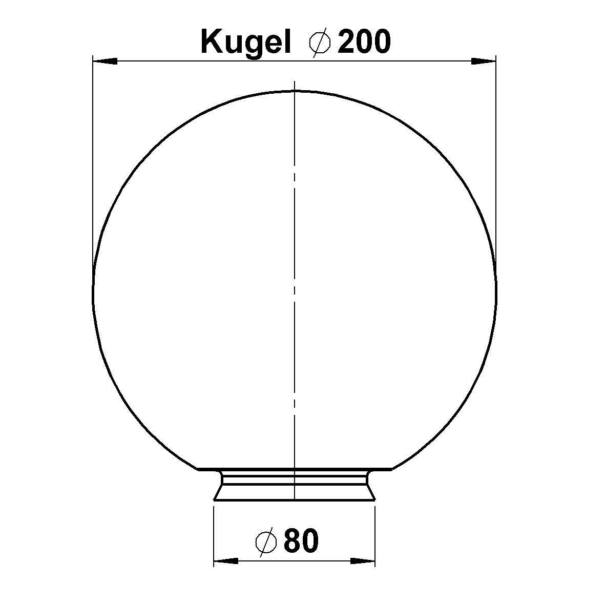 Albert Leuchten - 90210043 - G 43, Glaskugel opal