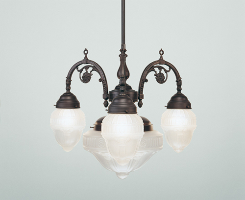 Berliner Messinglampen - D14-113gs+122gs A - Hängeleuchte Hohenzollern