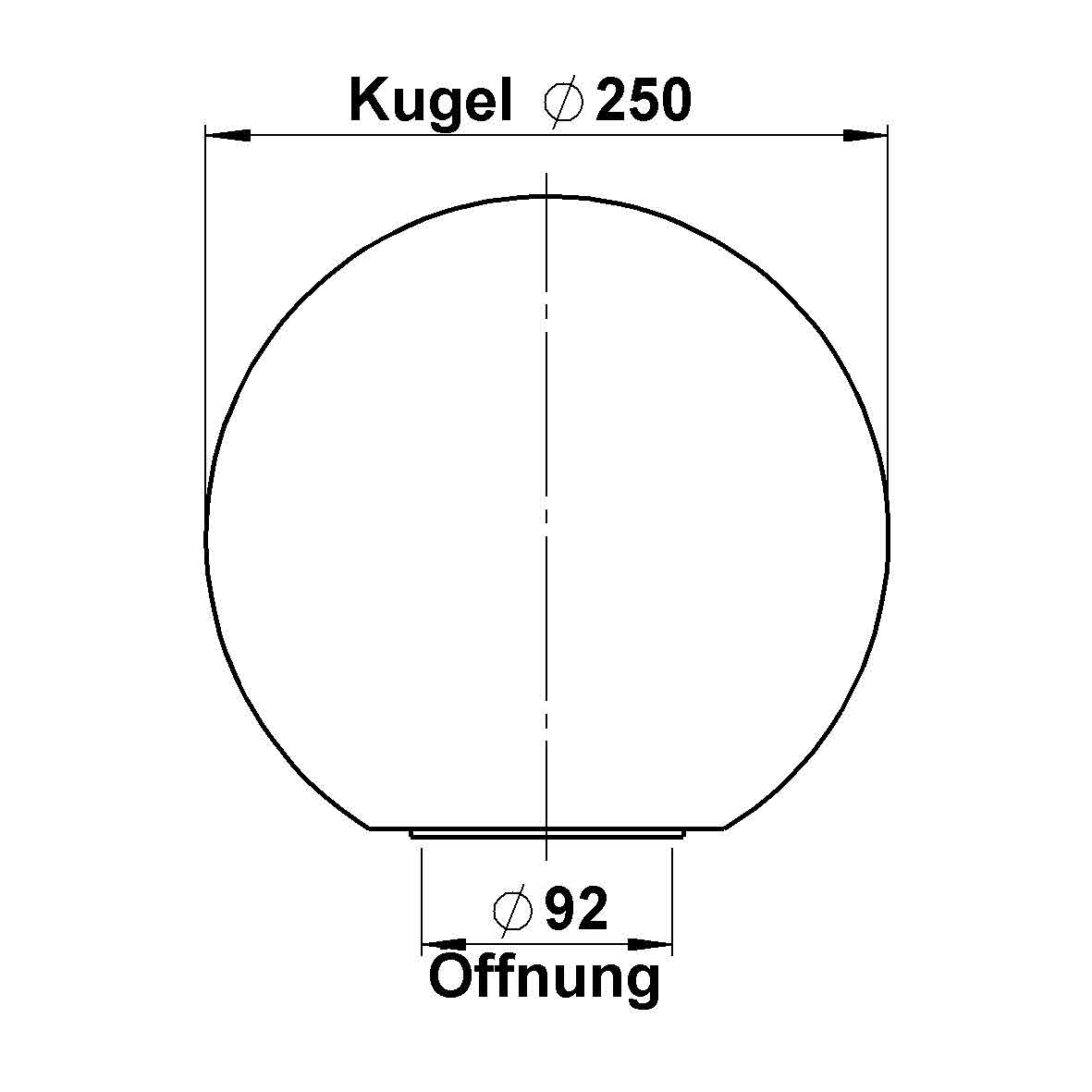 Albert Leuchten - 90210061 - G 61, Glaskugel kristallklar