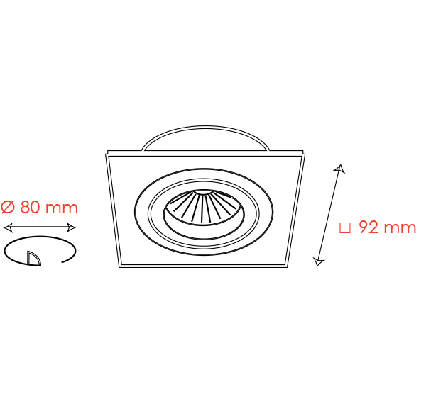 3054GU KATLI Einbauleuchte quadratisch der Firma BPM Lighting