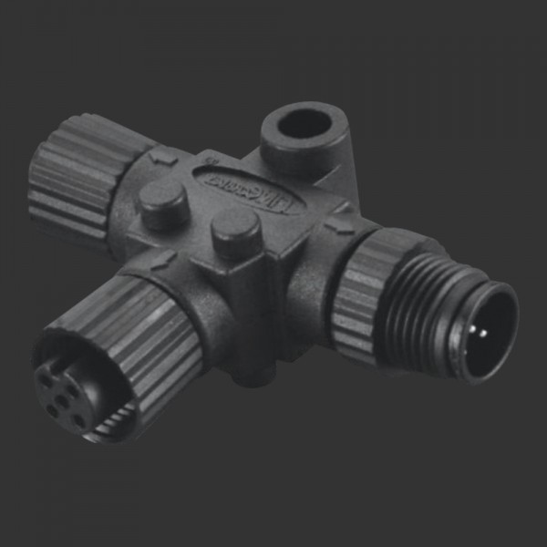 dot-spot - 92950 - M12 T-Verteiler T-Verteiler für M12 System, 1 x Stecker, 2 x Buchse