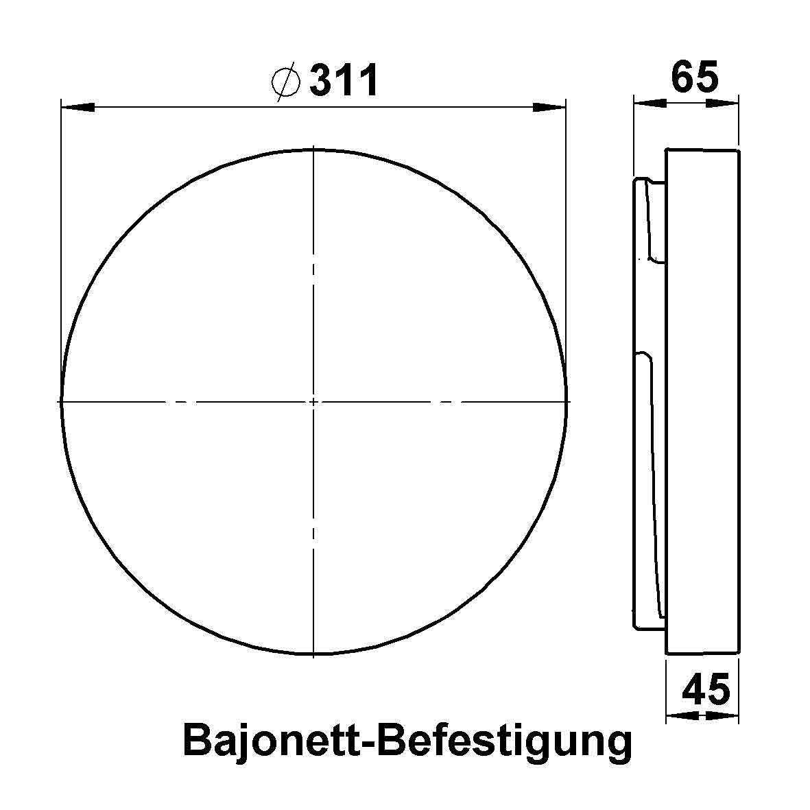 Albert LeuchtenG 412, Opalglas matt d = 310mm