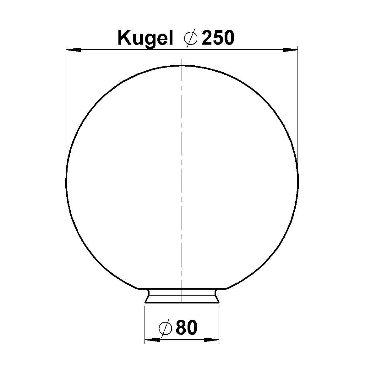 Albert Leuchten - 90210060 - G-60, Glaskugel opal, d = 250 mm