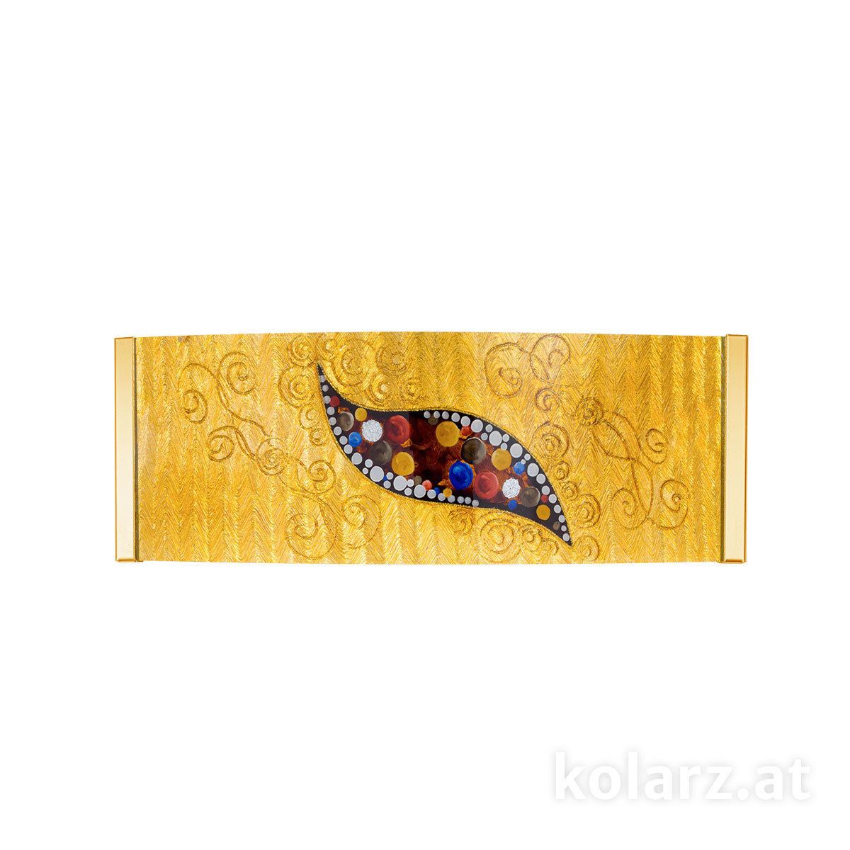 KOLARZ-Austrolux LeuchtenWandleuchte EMOZIONE, Gold 24K, Kiss Gold Breite 40 cm, Höhe 20 cm, Ausladung 10 cm, 2 flg., G9, 25 W