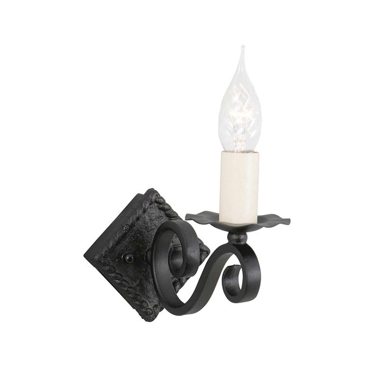Elstead - RY1A-BLACK - Rectory 1 applique murale - Noir, fonte