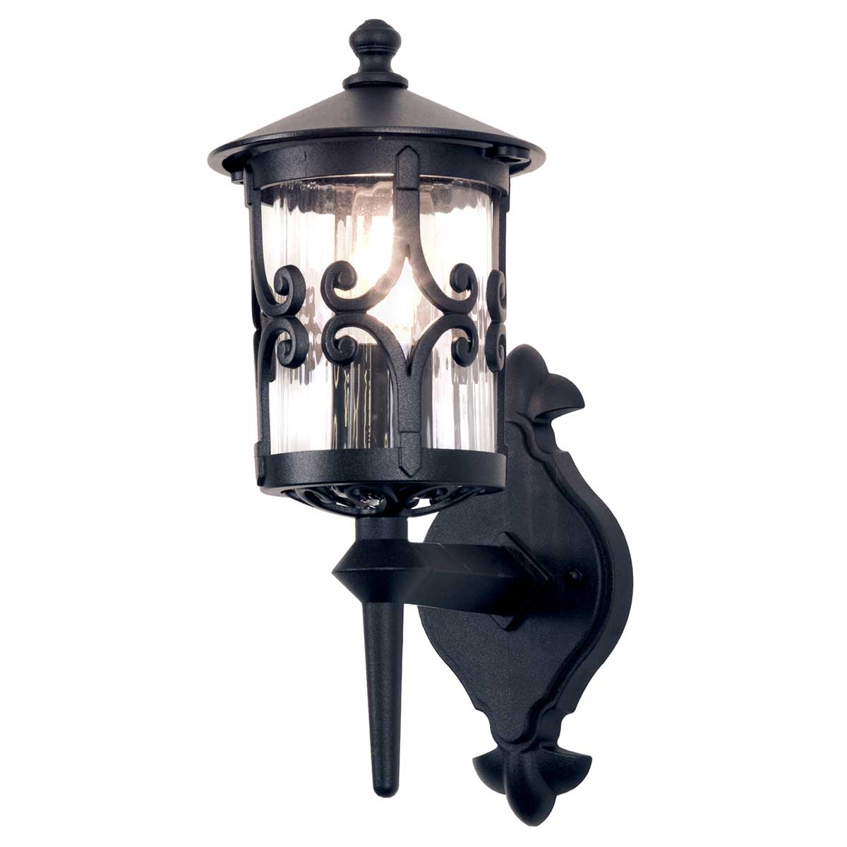 Elstead - BL10-BLACK - Hereford 1 Licht Wandlaterne - Schwarz