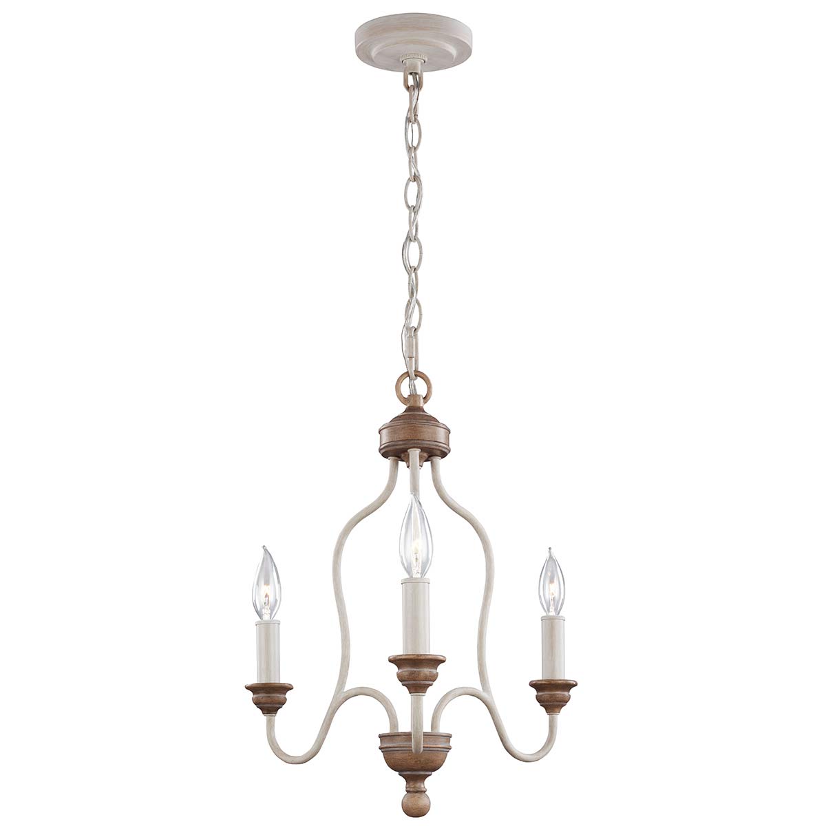 Elstead - FE-HARTSVILLE3 - Hartsville lustre à 3 lumières - Chalk Washed/Beachwood