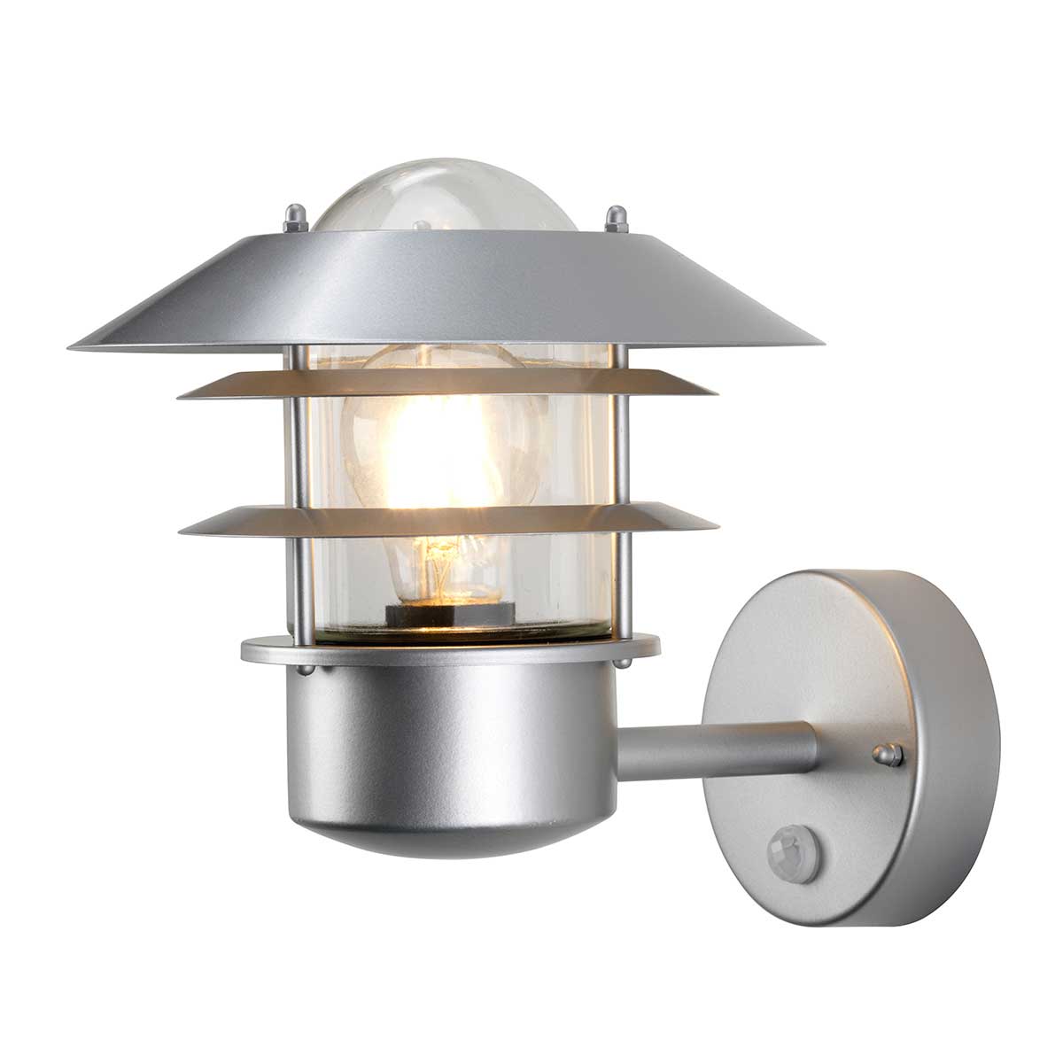 ElsteadHelsingor lanterne murale PIR 1 lumière - argent