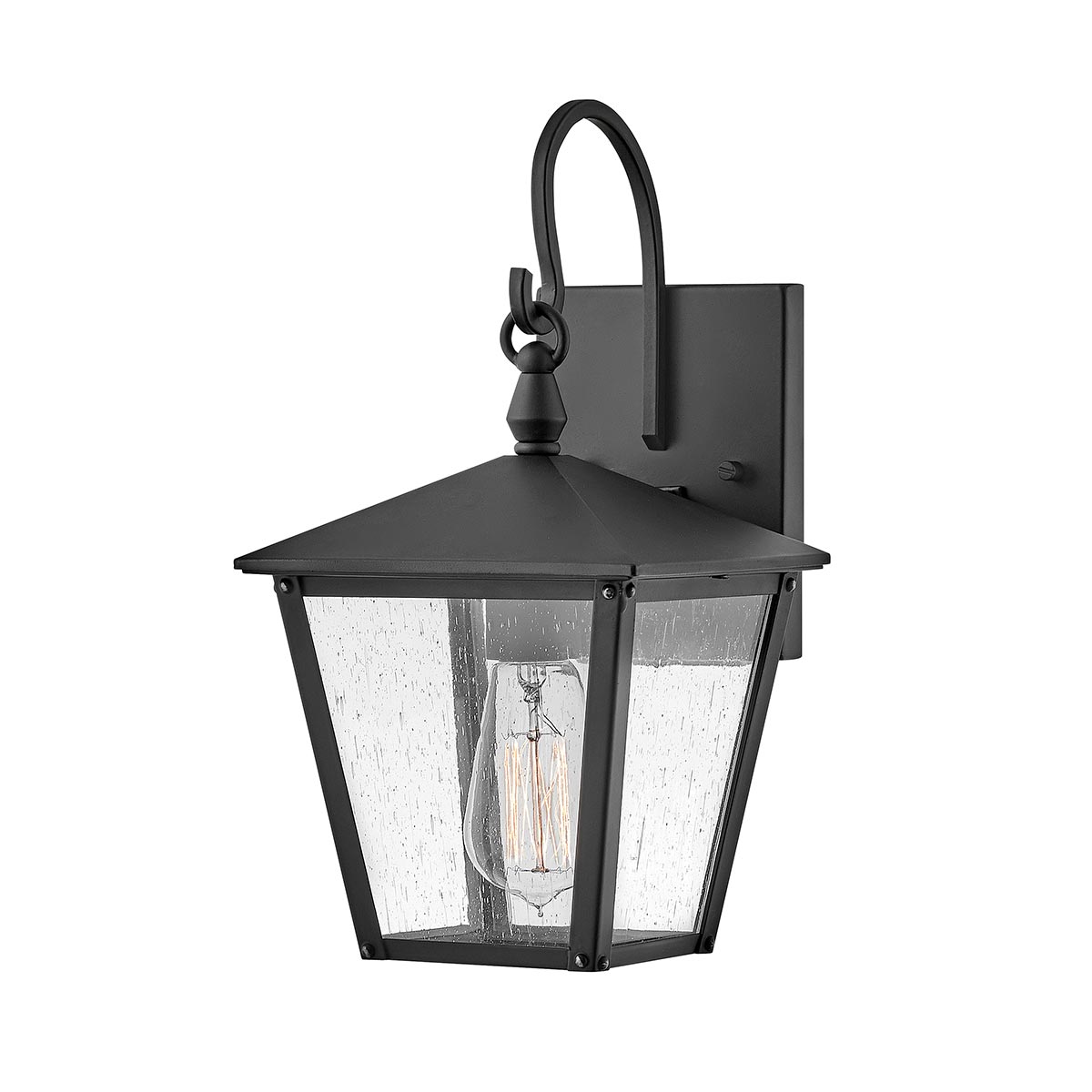 Elstead - HK-HUNTERSFIELD2-S-BK - Huntersfield petite lanterne murale à 1 lumière - Noir