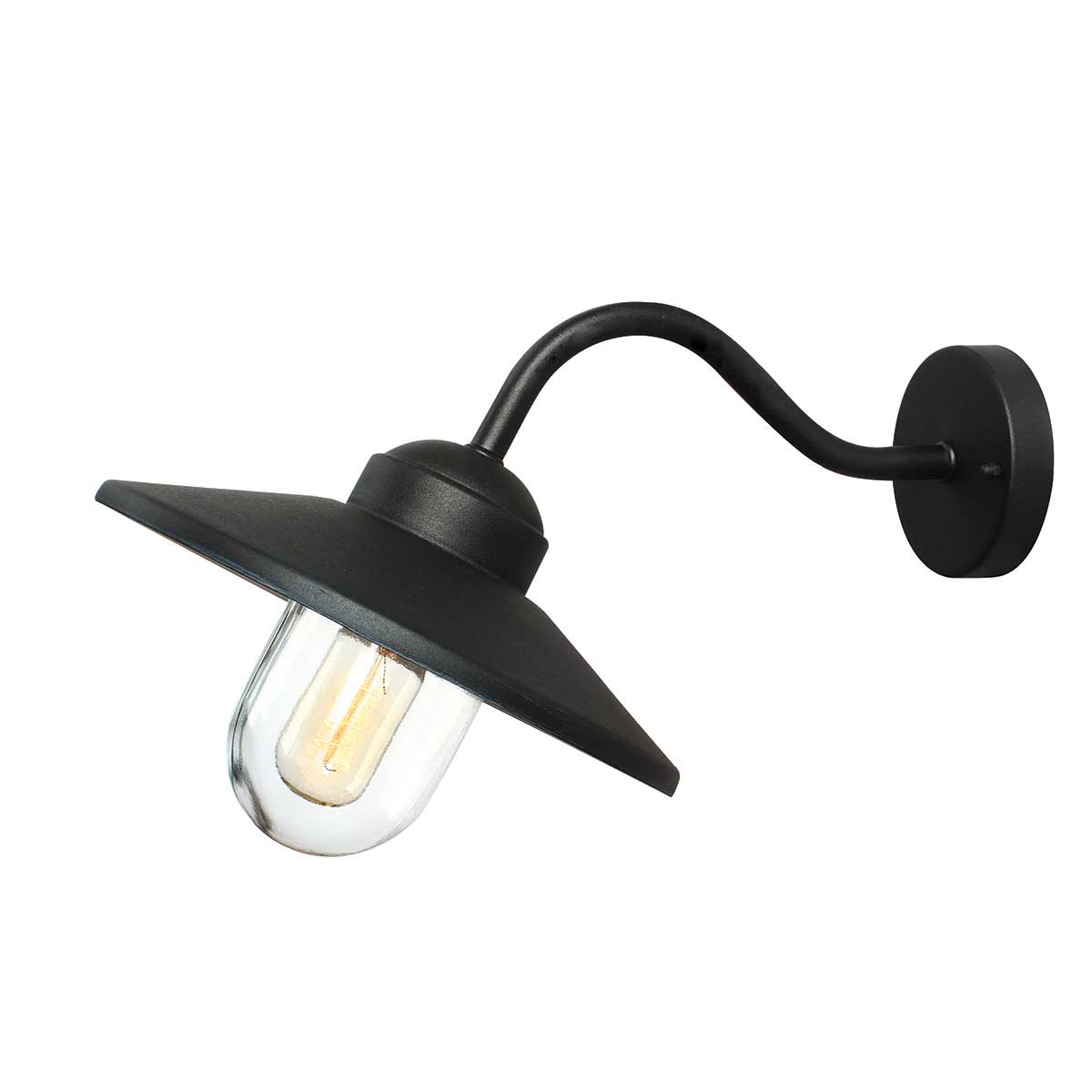 ElsteadKlampenborg Lanterne murale 1 lumière - Noir