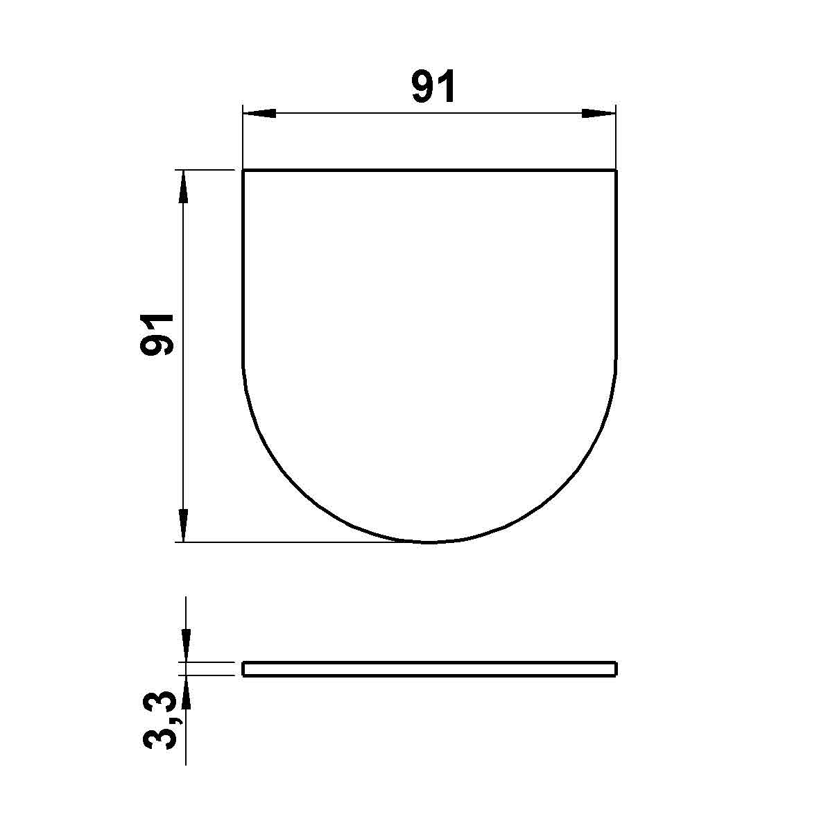 Albert LeuchtenG 346 Halb-oval Stufenglas ESG