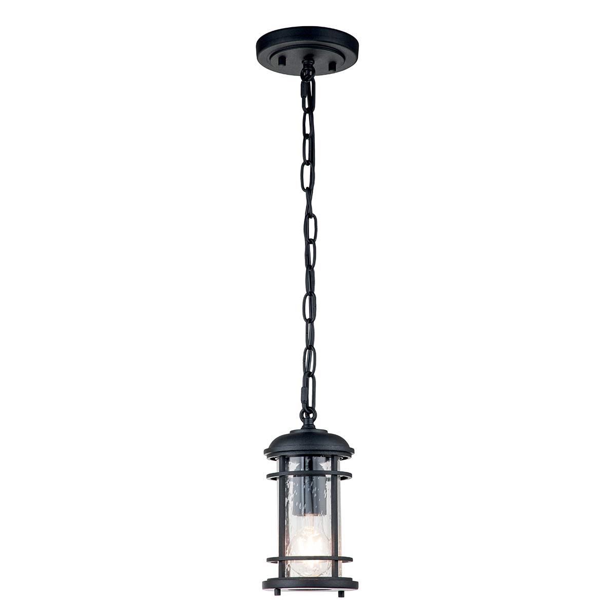 Elstead - FE-LIGHTHOUSE8-S-BLK - Lighthouse 1 Light Small Chain Lantern - Textured Black