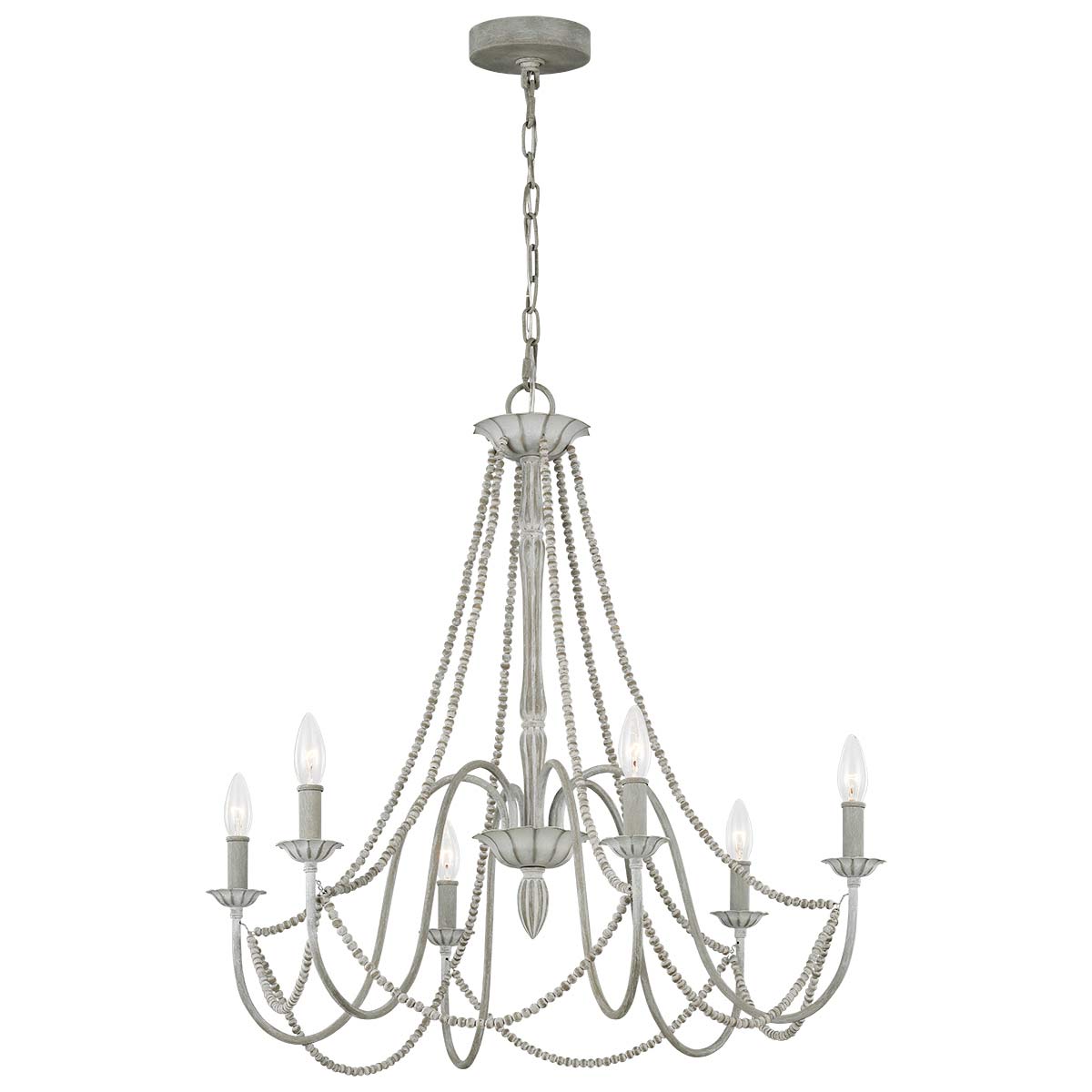 Elstead - FE-MARYVILLE6 - Maryville 6 Light Chandelier - Washed Grey