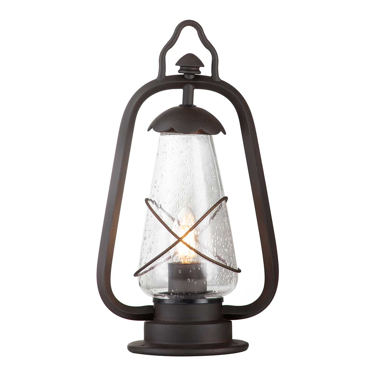Elstead - MINERS-PED - Miners 1 Light Pedestal Lantern - Bronze ancien