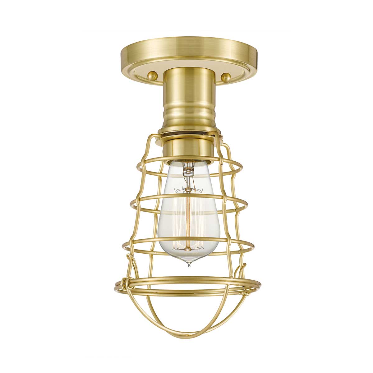Elstead - QZ-MIXON-SF-BB - Mixon 1 Light Semi-Flush - Brushed Brass