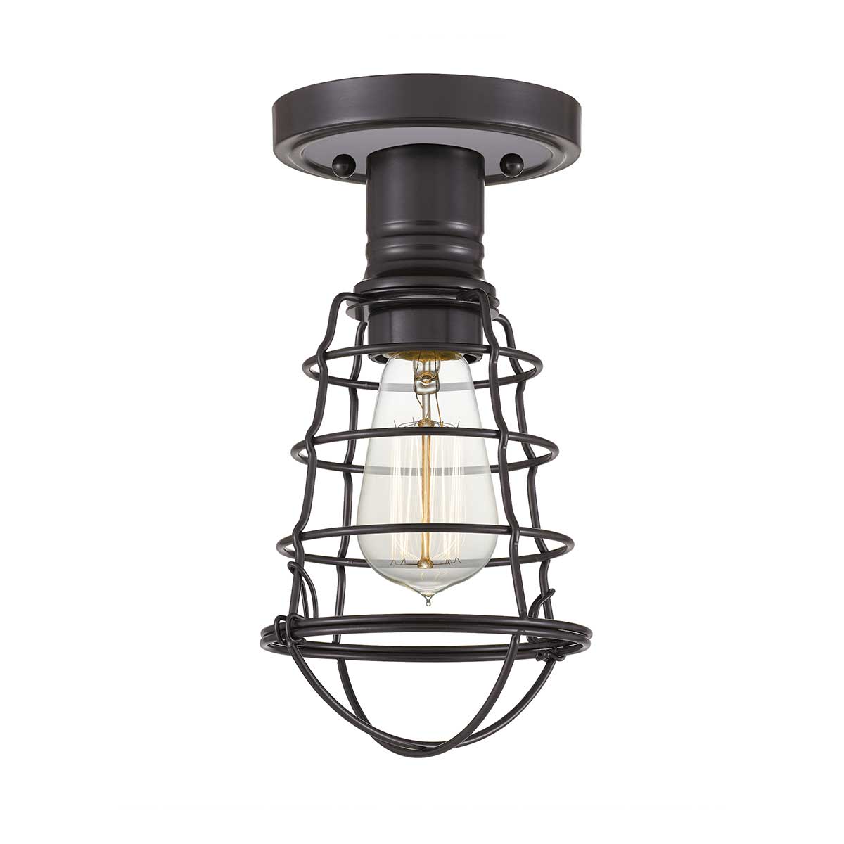 Elstead - QZ-MIXON-SF-PN - Mixon 1 Light Semi-Flush - Palladian Bronze