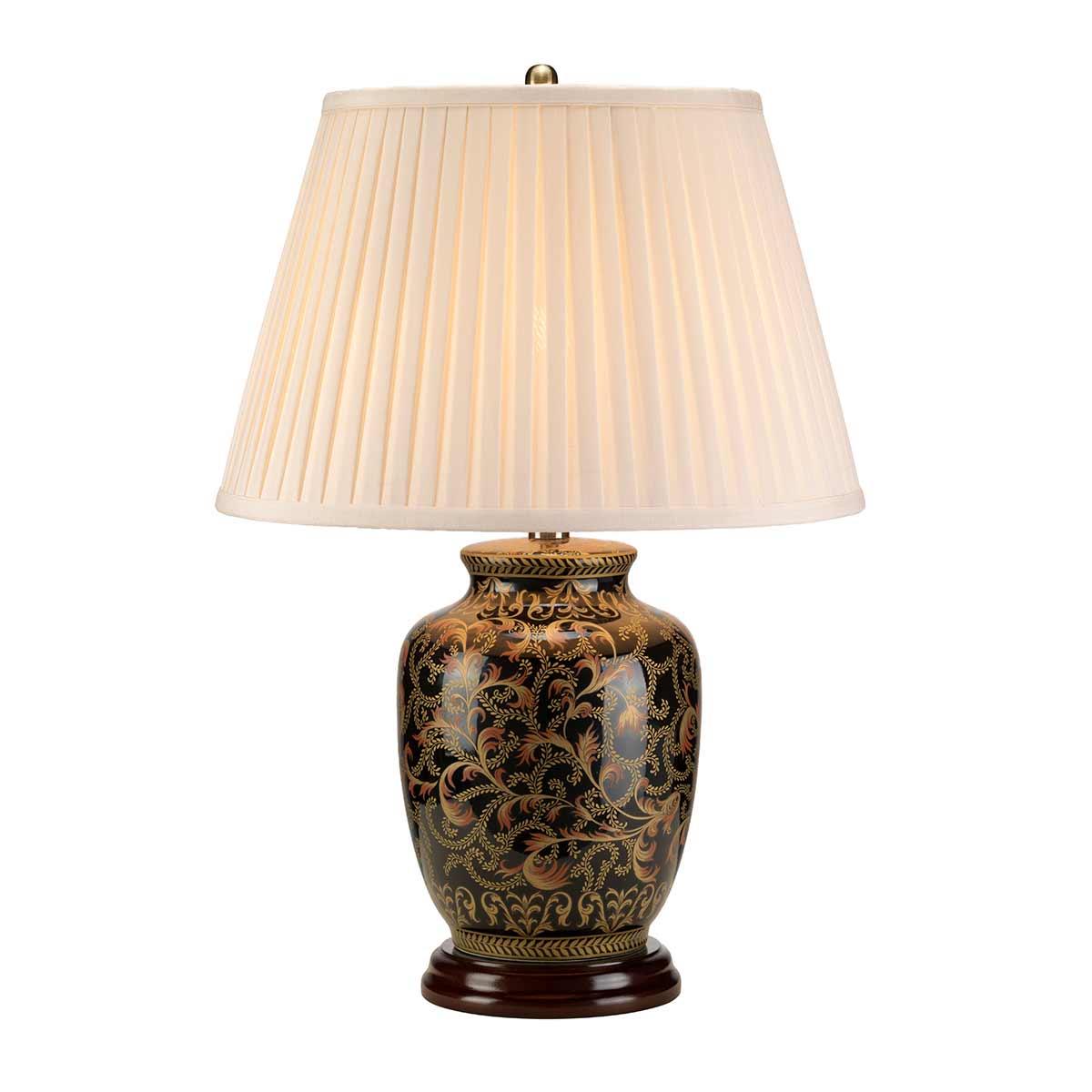Elstead - MORRIS-TL-SMALL - Morris 1 Light Small Table Lamp - Gold and Black with Cream Shade