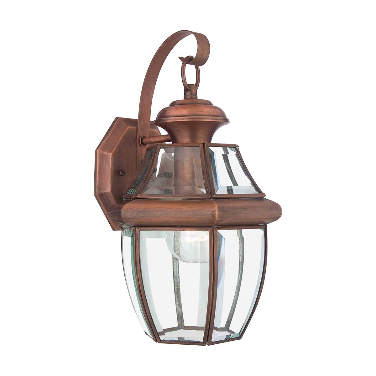 ElsteadNewbury 1 Light Medium Wall Lantern - Lacquered Aged Copper