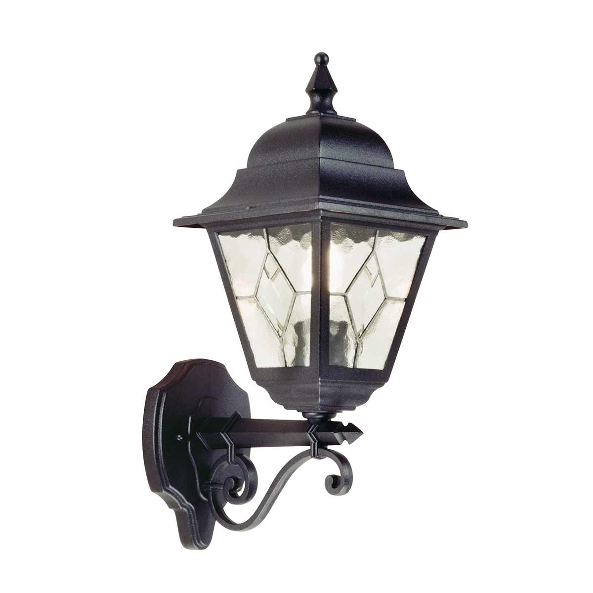 Elstead - NR1-BLK - Norfolk 1 Light Up Wall Lantern - Black