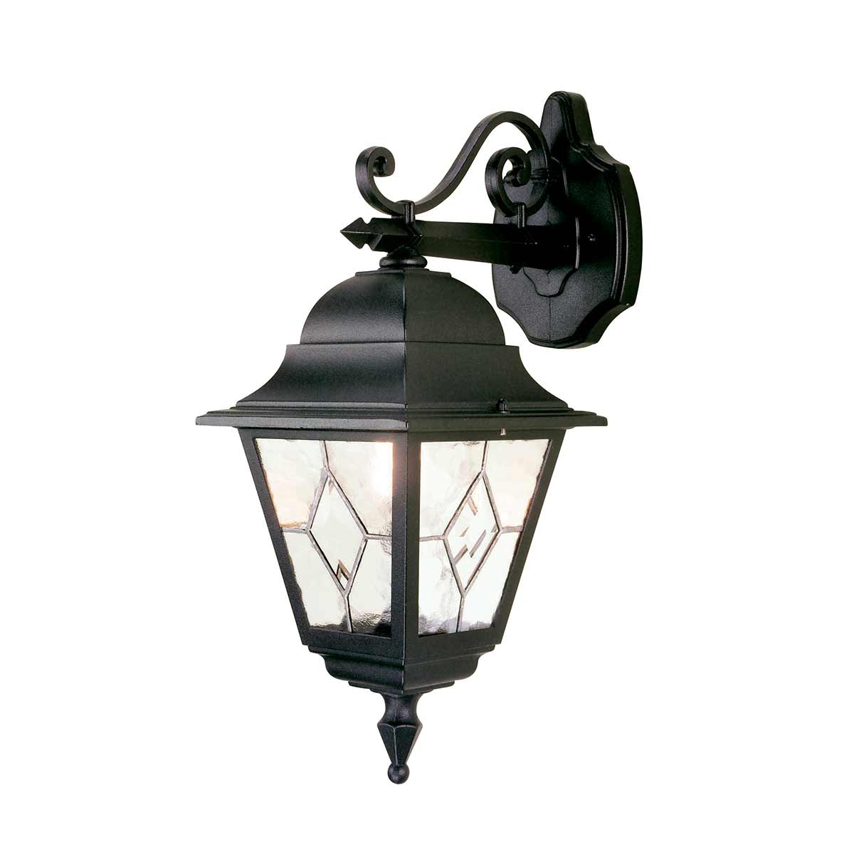 Elstead - NR2-BLK - Norfolk 1 Light Down Wall Lantern - Black