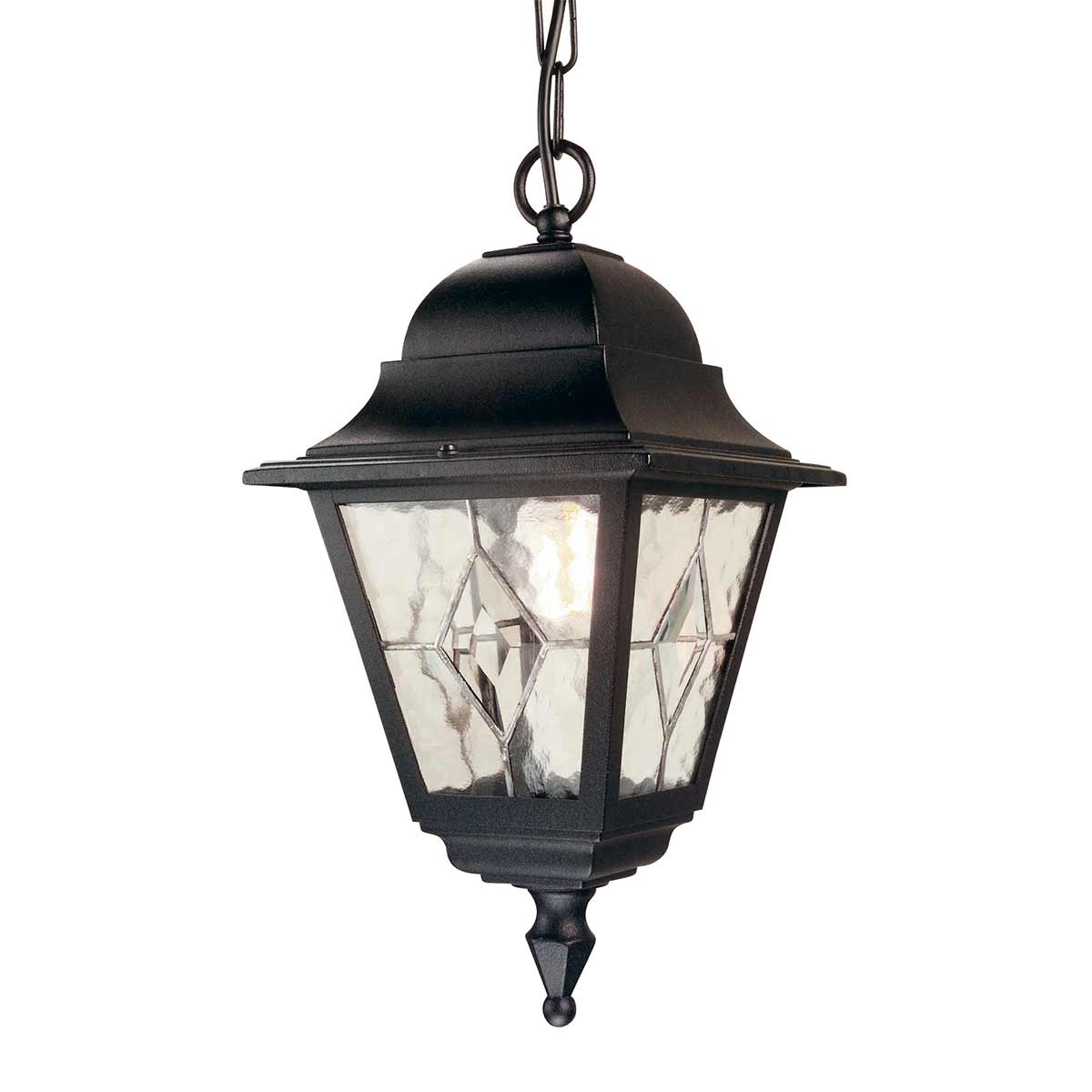 ElsteadNorfolk 1 Light Chain Lantern - Black