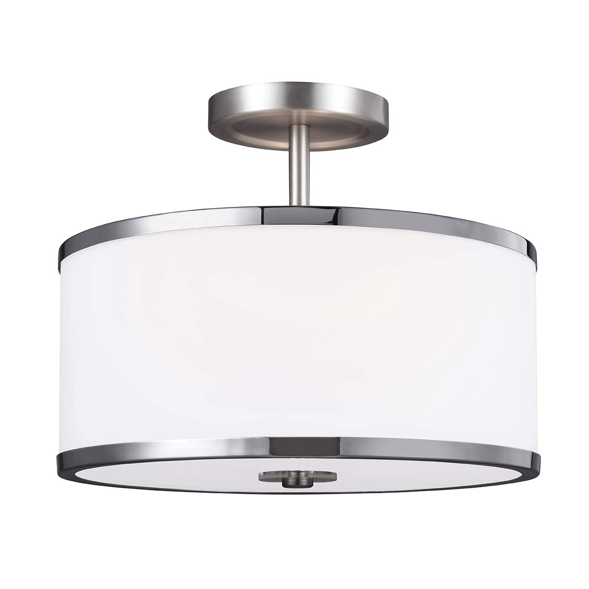 ElsteadProspect Park 2 Light Semi-Flush - Satin Nickel mit Chrom