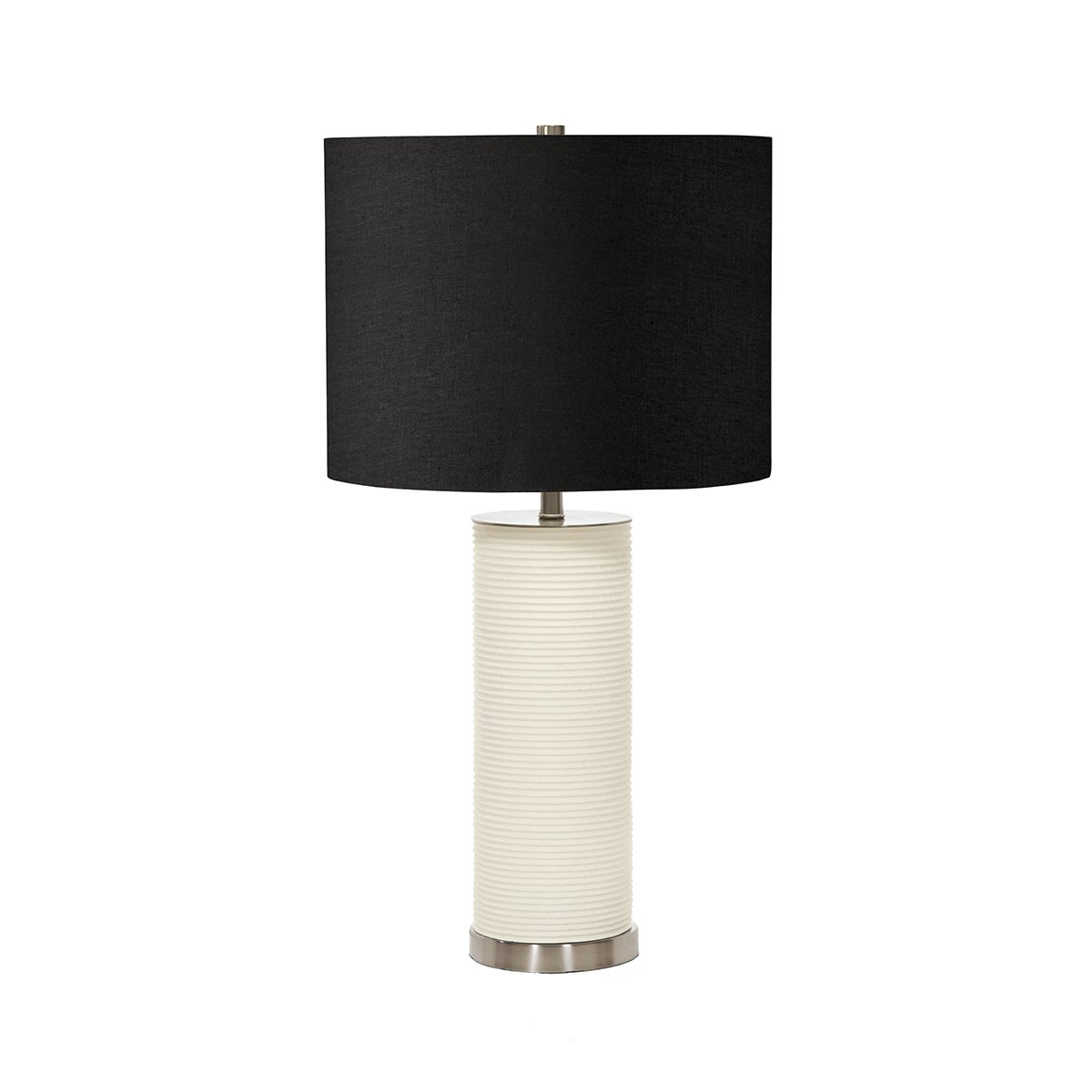 Elstead - RIPPLE-TL-WHT-B - Ripple 1 lampe de table - blanc avec abat-jour noir