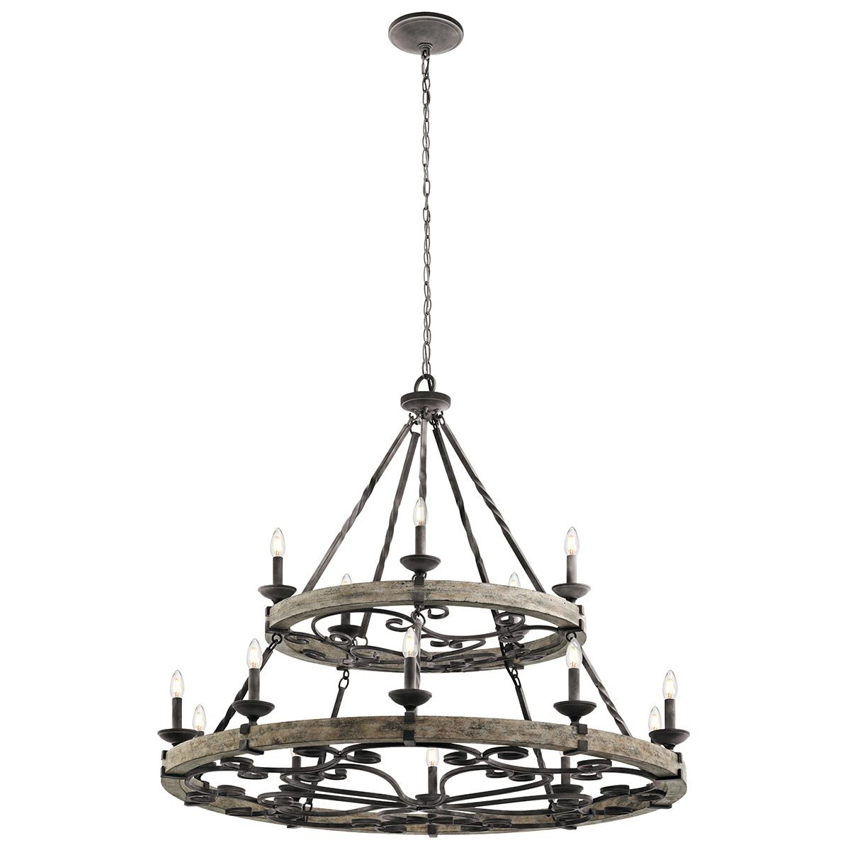 Elstead - KL-TAULBEE15 - Taulbee lustre à 15 lumières - zinc vieilli