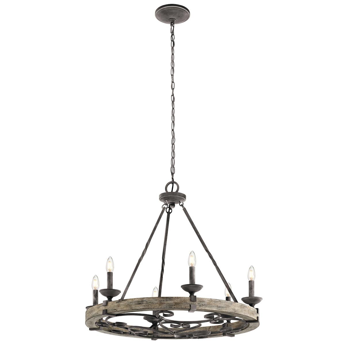 Elstead - KL-TAULBEE6 - Taulbee lustre à 6 lumières - zinc vieilli