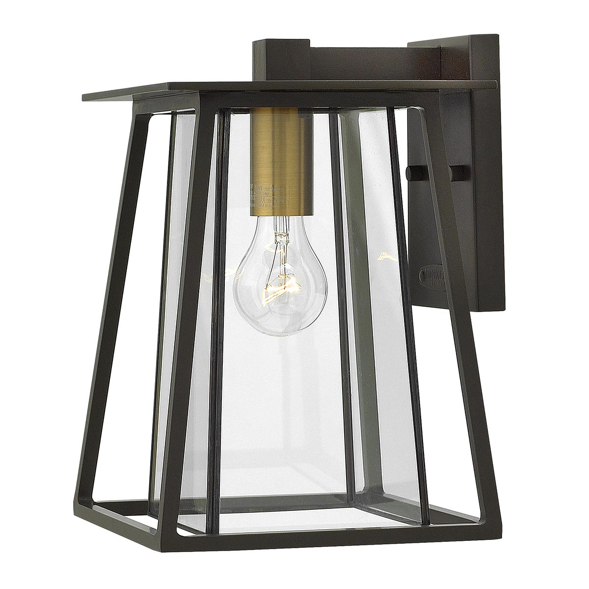 Elstead - HK-WALKER2-M - Walker lanterne murale moyenne à 1 lumière - Buckeye Bronze avec Heritage Brass