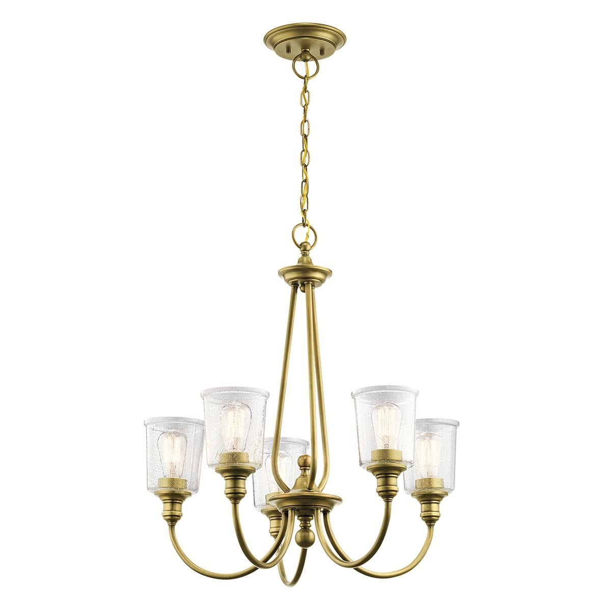 Elstead - KL-WAVERLY5-NBR - Waverly lustre à 5 lumières - laiton naturel