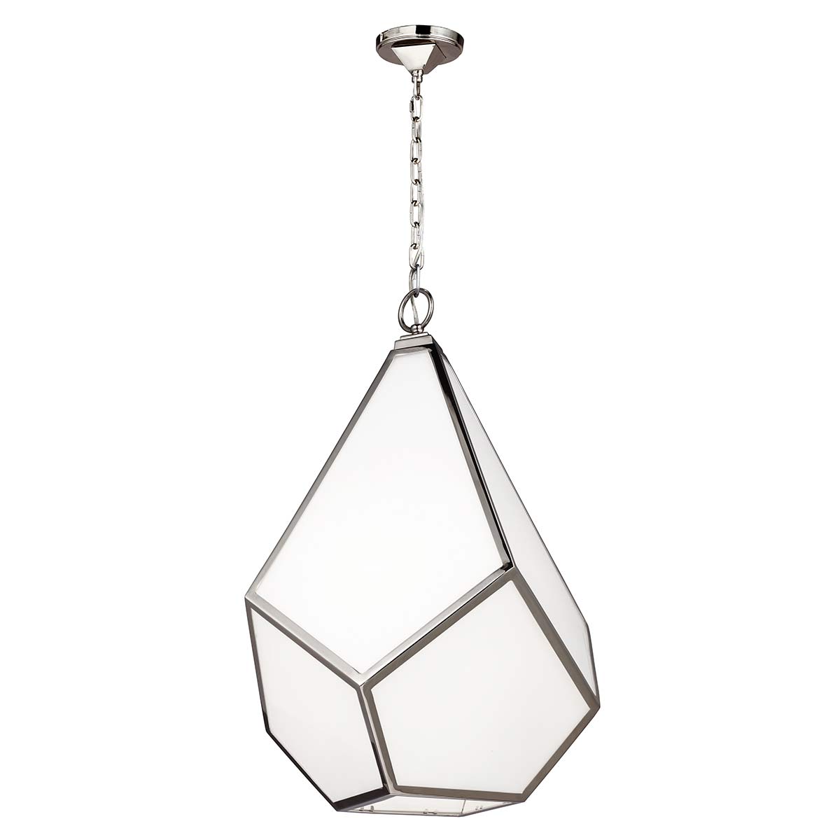 Elstead - FE-DIAMOND-P-L - Diamond Suspension grand modèle à 4 lumières - nickel poli