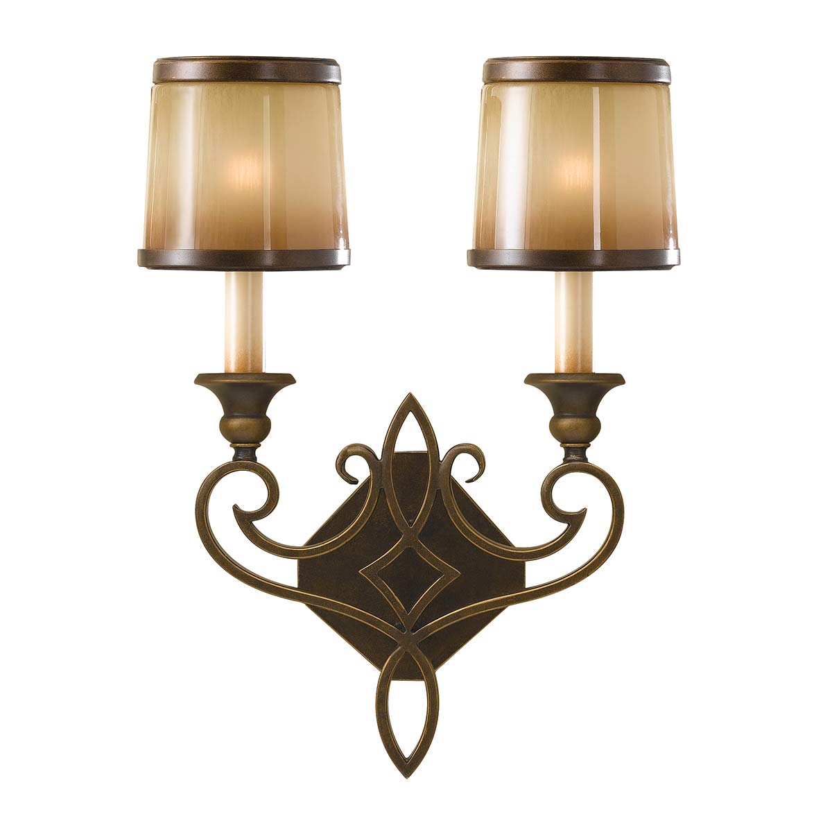 Elstead - FE-JUSTINE2-B - Justine 2 lumière Applique - Vertical - Astral Bronze