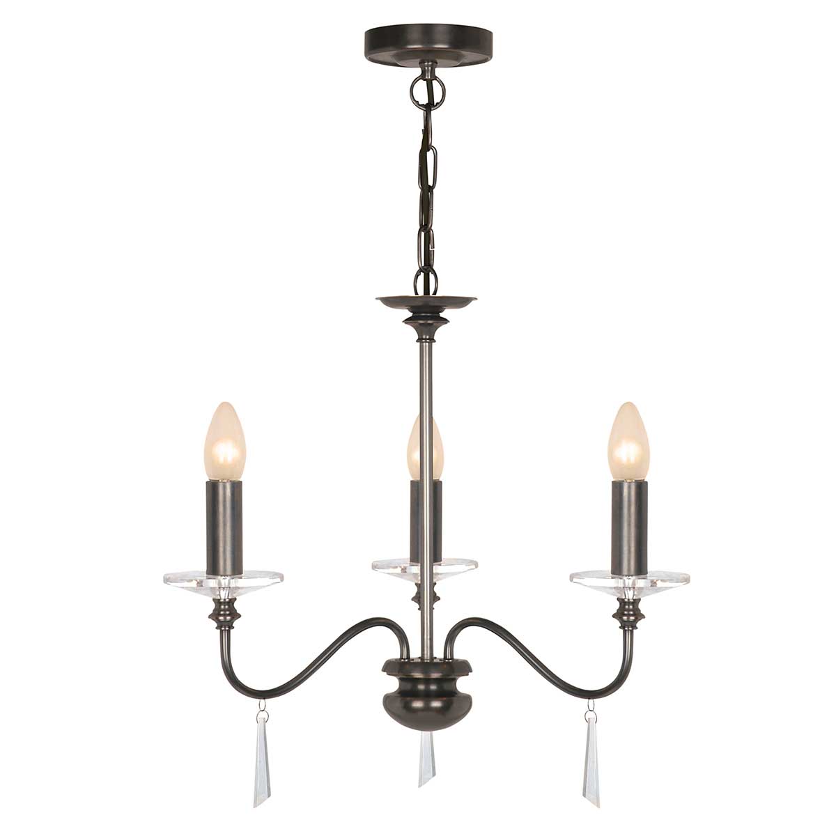 ElsteadFinsbury Park lustre à 3 lumières - bronze ancien