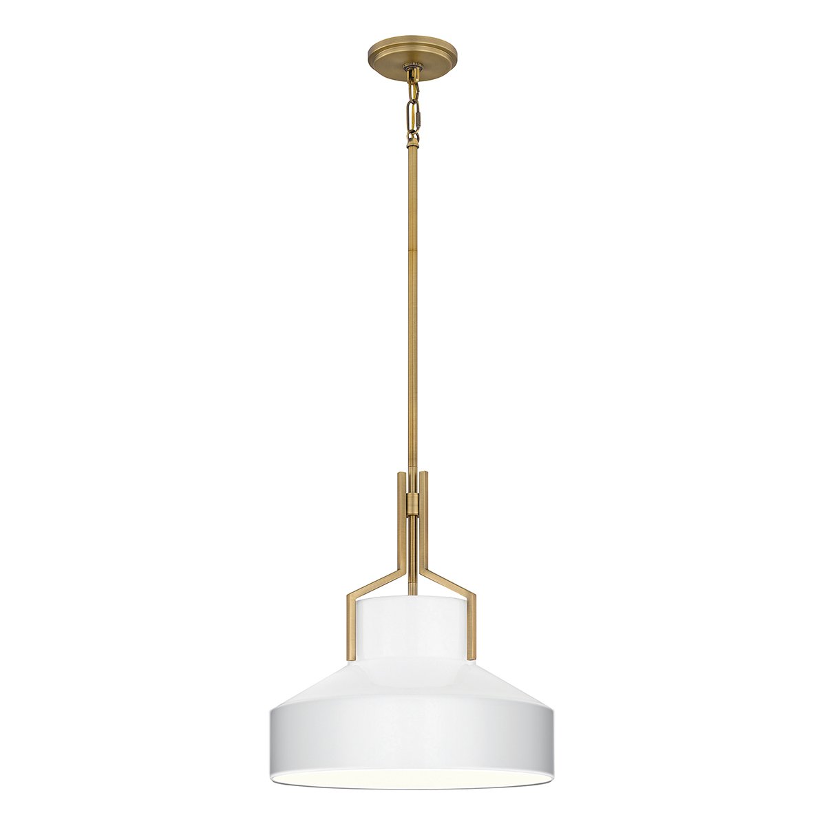 Elstead - QZ-BRECKEN-2P-AB-OPAL - Quoizel Brecken Suspension 2 lumières - laiton vieilli et abat-jour en verre opale