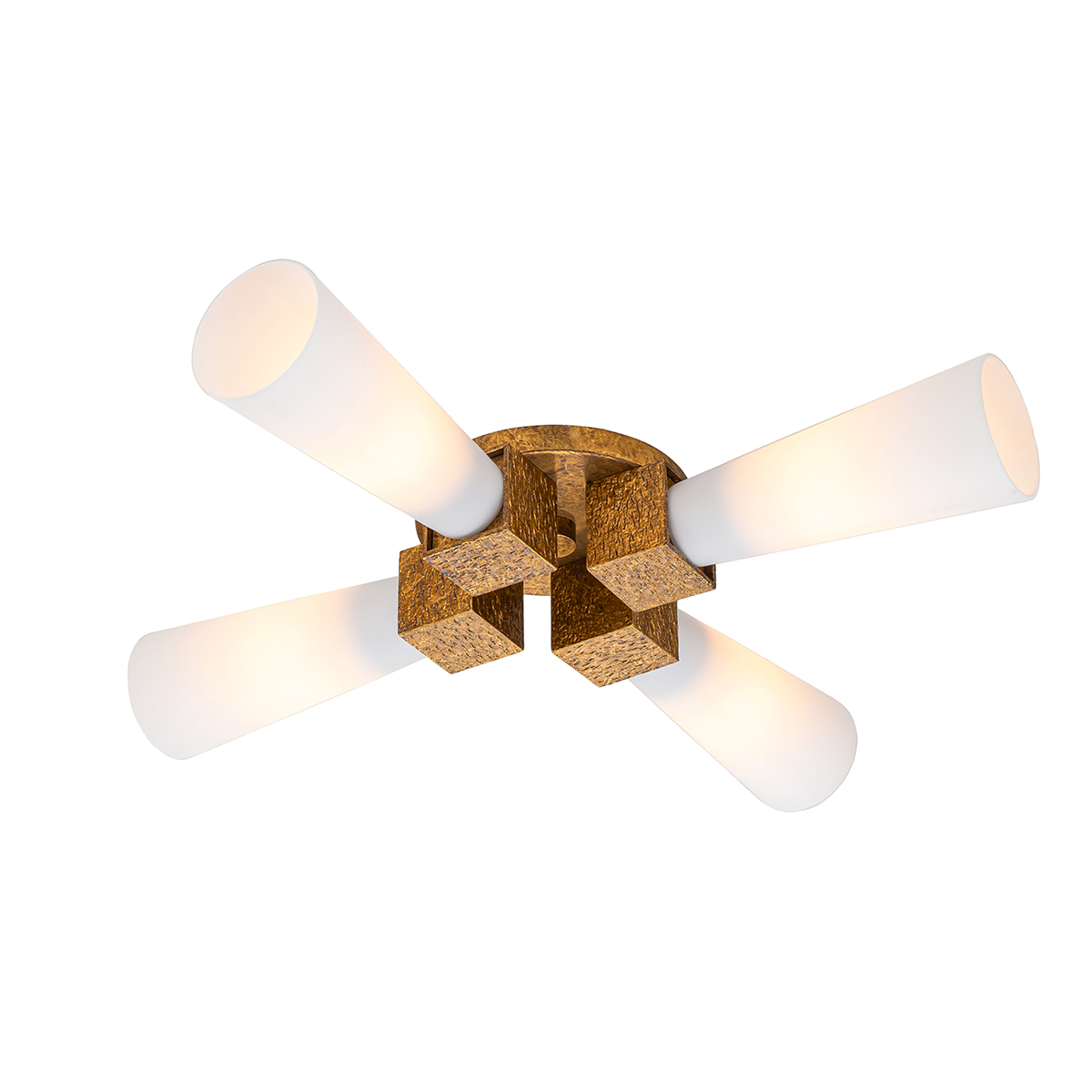 Elstead - KRISTY-4P-DG-OPAL - Kristy 4 lt Pendelleuchte - Distressed Gold