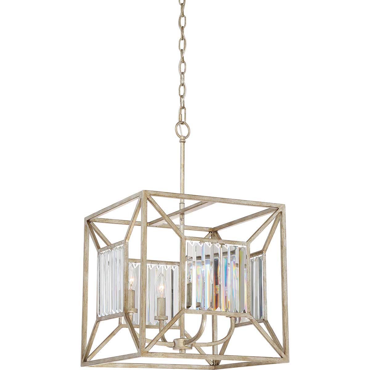 Elstead - QZ-LAKESIDE4-P-B - Lakeside suspension carrée à 4 lumières - or vintage