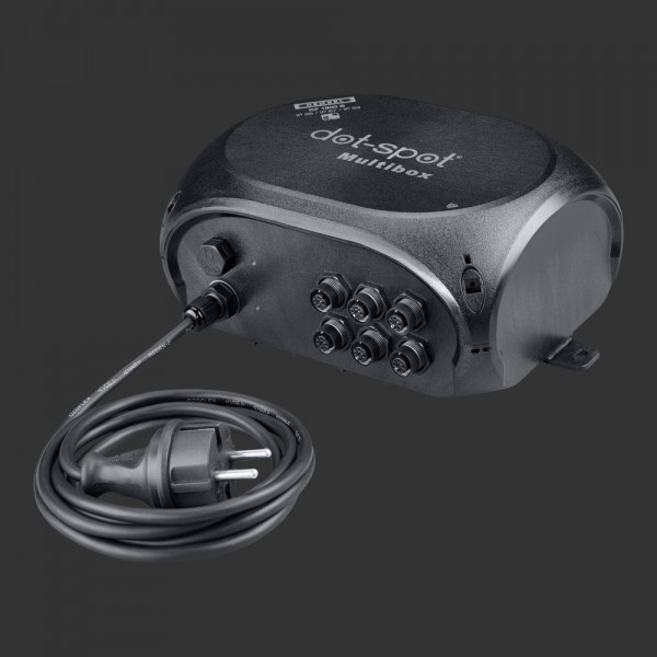 dot-spot - 92923 - Multibox mit Funk RGB Controller Wassergeschützte Netzteilbox, 12 V, 100 W, steckerfertig