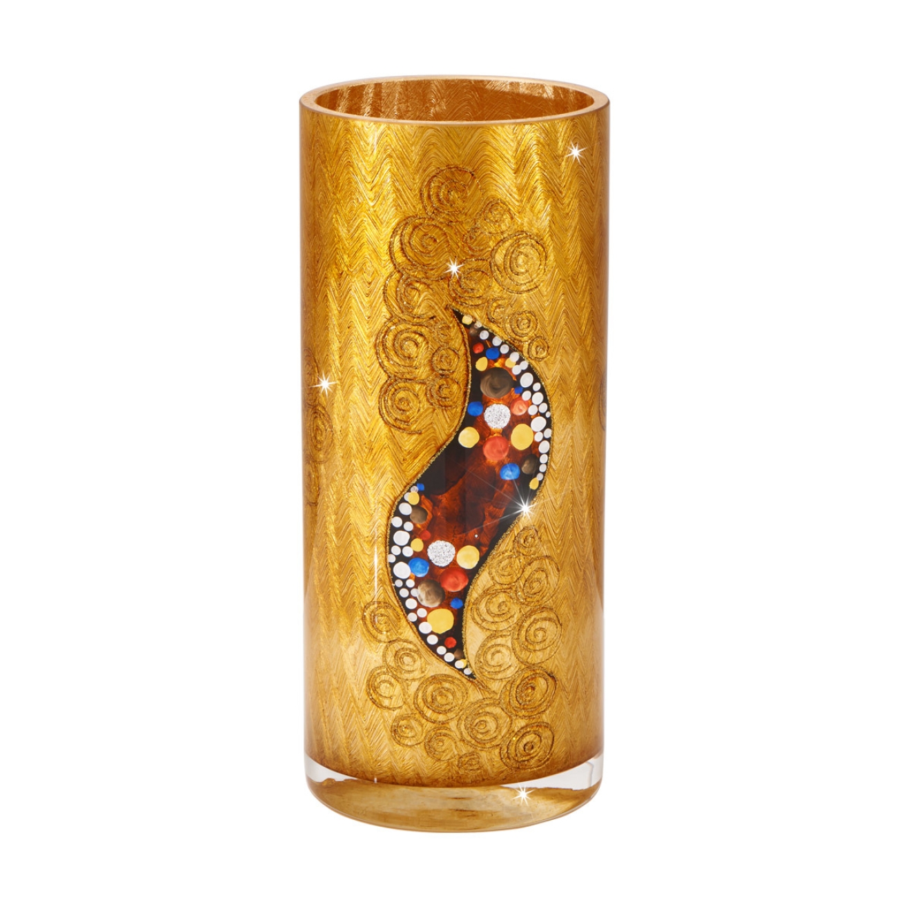 KOLARZ-Austrolux Leuchten - 8000.90086.001/ki3 - Vase Kiss gold H 30 cm, D 13 cm Handbemalt