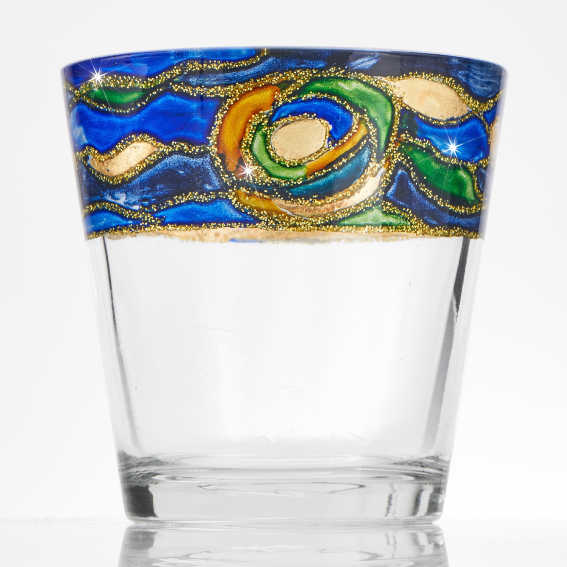 KOLARZ-Austrolux LeuchtenTeelichtset 3 teilig, Aqua blau Handbemalt