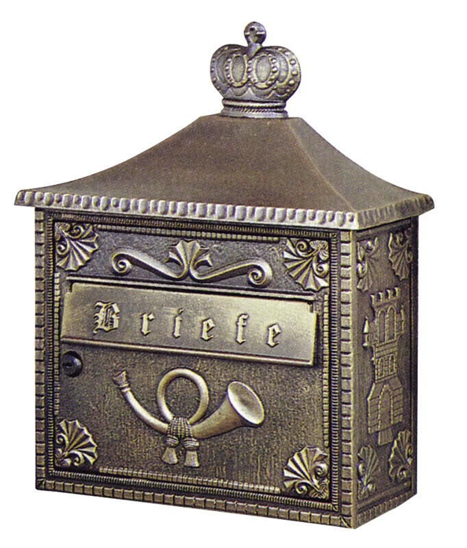 Albert LeuchtenBriefkasten Typ Nr. 0700 - Farbe: braun-messing