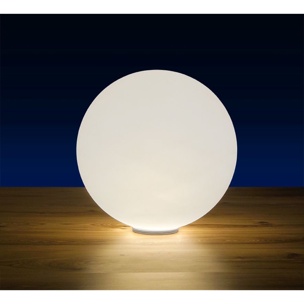 EPSTEIN Design LeuchtenKugelleuchte Snowball 40 cm Durchmesser mit Edelstahlfuß