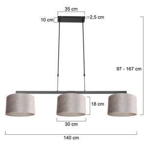 Steinhauer&nbsp; 3-flammige Hängelampe Stang &nbsp;3459ZW