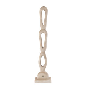 Rhyce statue en bois de manguier naturel figure ouverte L