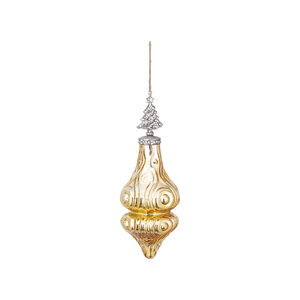 Kiara Gold support à bijoux antique rond décoration d’arbre de Noël pointe L