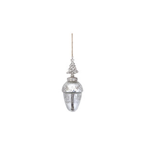 Kiara Argent Gland pendentif en verre antique cime de sapin XS