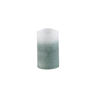 Bougie LED Teal Ombre avec flamme vacillante M