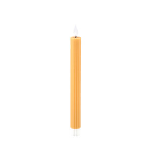 Bougie de dîner LED striée rouille vacillante 2 pièces